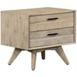 Armen Living Baly 2-Drawer Modern Wood Nightstand in Sandblast Gray