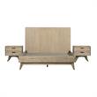 Armen Living Baly 3-Piece Wood Queen Platform Bedroom Set in Gray Sandblast