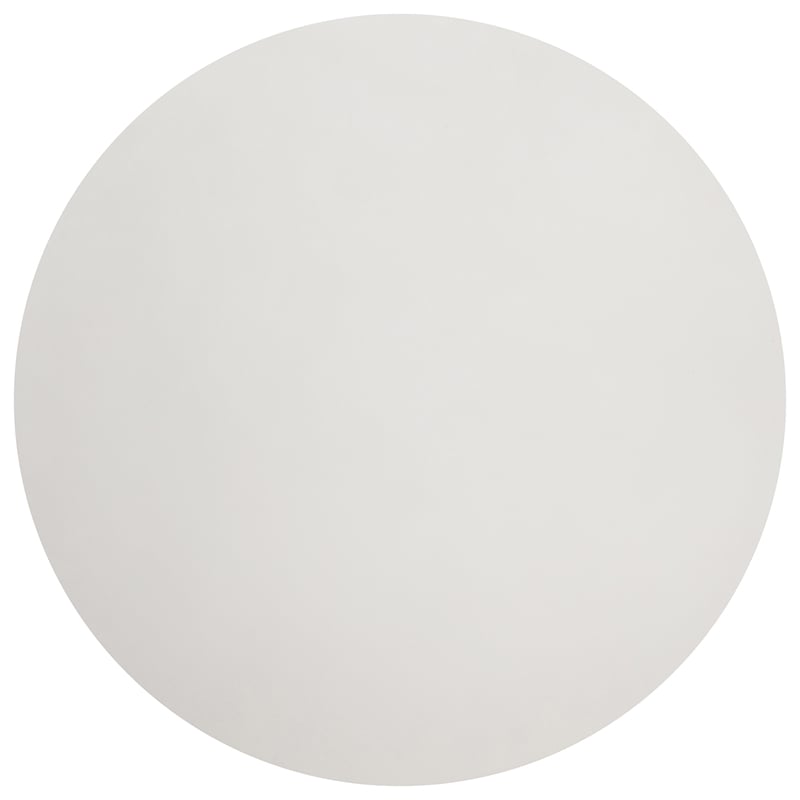Armen Living Pinni Round Contemporary Stone Dining Table in White/Bronze