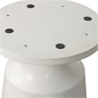 Armen Living Pinni Round Contemporary Stone Dining Table in White/Bronze