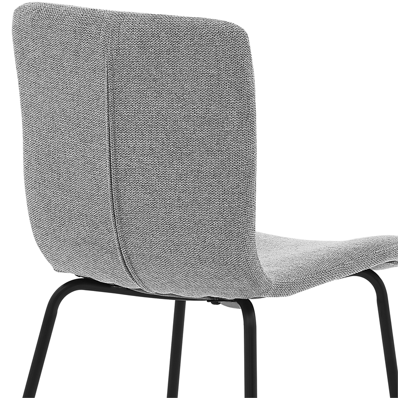 Armen Living Messina and Gillian 5-Piece Fabric Dining Set in Gray/Walnut