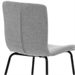 Armen Living Messina and Gillian 7-Piece Fabric Dining Set in Gray/Walnut