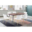 Armen Living Messina Velvet/Metal Dining Room Chairs in White/Gold (Set of 2)