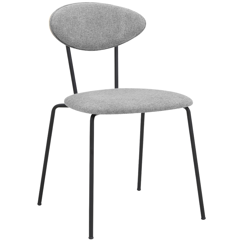 Armen Living Neo Modern Velvet/Metal Dining Room Chairs in Gray/Gold (Set of 2)