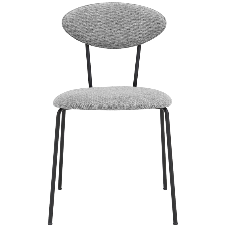 Armen Living Neo Modern Velvet/Metal Dining Room Chairs in Gray/Gold (Set of 2)