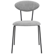 Armen Living Neo Modern Velvet/Metal Dining Room Chairs in Gray/Gold (Set of 2)