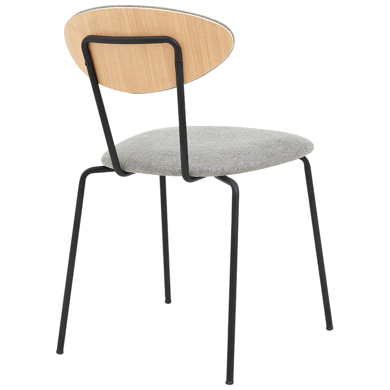 Armen Living Neo Modern Velvet/Metal Dining Room Chairs in Gray/Gold (Set of 2)