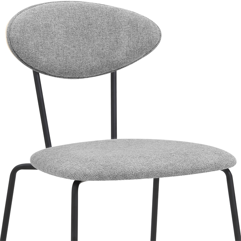 Armen Living Neo Modern Velvet/Metal Dining Room Chairs in Gray/Gold (Set of 2)