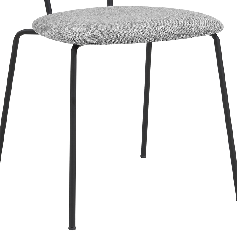Armen Living Neo Modern Velvet/Metal Dining Room Chairs in Gray/Gold (Set of 2)