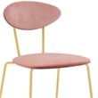 Armen Living Neo Modern Velvet & Metal Dining Chair in Pink/Gold (Set of 2)