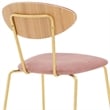 Armen Living Neo Modern Velvet & Metal Dining Chair in Pink/Gold (Set of 2)