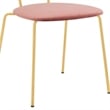 Armen Living Neo Modern Velvet & Metal Dining Chair in Pink/Gold (Set of 2)