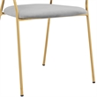 Armen Living Nara Velvet/Metal Dining Room Chairs in Gray/Gold (Set of 2)