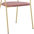 Armen Living Nara Velvet/Metal Dining Room Chairs in Pink/Gold (Set of 2)