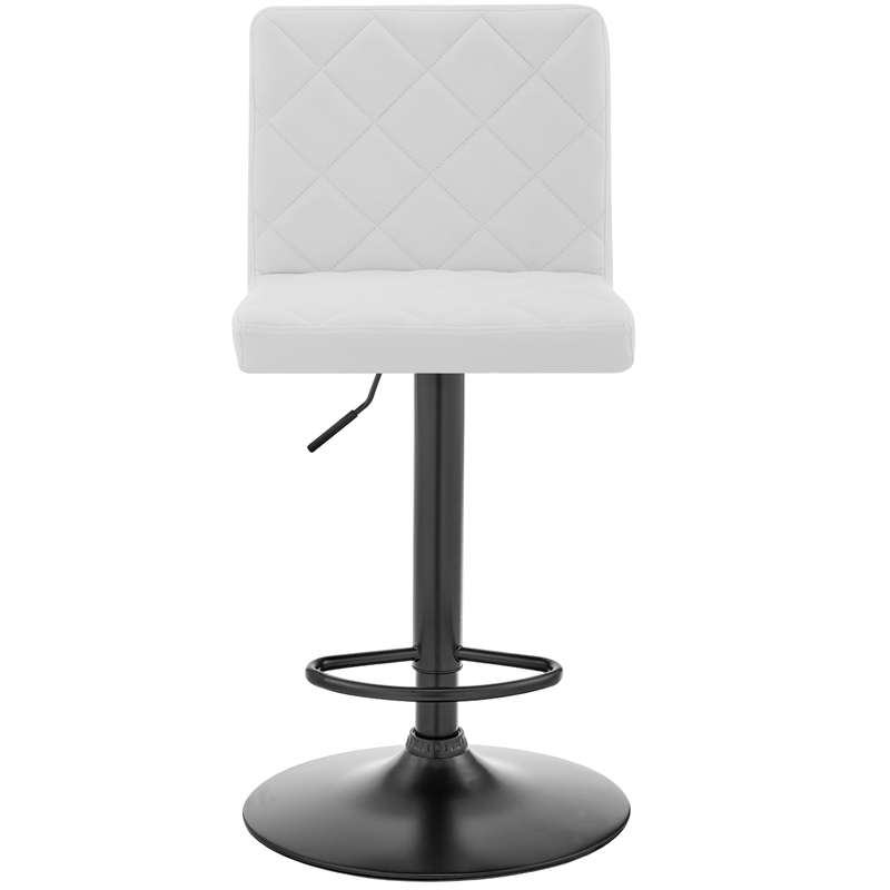 white faux leather swivel bar stools