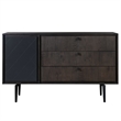 Armen Living Cross 3-Drawer and 1-Door Modern Wood Dresser in Oak