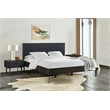 Armen Living Cross 1-Drawer Modern Wood Nightstand in Oak/Dark Gray