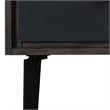 Armen Living Cross 1-Drawer Modern Wood Nightstand in Oak/Dark Gray