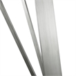 Armen Living Cressida Stainless Steel Dining Room Table in Black/Chrome