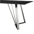 Armen Living Cressida Stainless Steel Dining Room Table in Black/Chrome