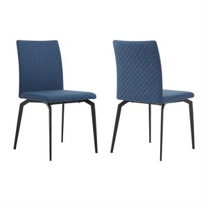 armen living lyon fabric upholstered dining side chair (set of 2)