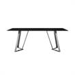 Armen Living Cressida and Skye 5-Piece Fabric/Glass Dining Set in Gray/Black
