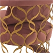 Armen Living Corelli Upholstered Modern Fabric Accent Chair in Blush Pink/Gold