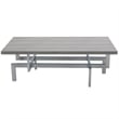 Armen Living Illusion Stainless Steel and Wood Coffee Table in Chrome/Gray