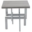Armen Living Illusion Wood and Stainless Steel End Table in Gray/Chrome