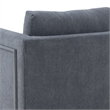 Armen Living Heritage Upholstered Fabric Accent Chair in Gray/Stainless Steel