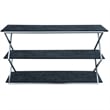 Armen Living Westlake 3-Tier Wood & Metal Console Table in Black/Stainless Steel