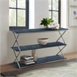 Armen Living Westlake 3-Tier Wood & Metal Console Table in Black/Stainless Steel