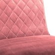 Armen Living Napoli Velvet Accent Dining Chair in Pink/Black (Set of 2)