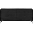 Armen Living Legend 6-Drawer Modern Wood Dresser with Metal Legs in Black