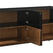 Armen Living Amigo 4-Door Modern Veneer and Wood Buffet in Brown/Black