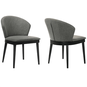 armen living juno fabric upholstered dining side chair (set of 2)