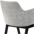 Armen Living Renzo Wood/Fabric Dining Side Chairs in Light Gray/Black (Set of 2)