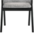 Armen Living Renzo Wood/Fabric Dining Side Chairs in Light Gray/Black (Set of 2)