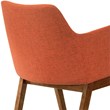 Armen Living Renzo Wood/Fabric Dining Side Chairs in Orange/Walnut (Set of 2)