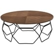 Armen Living Cosmo Modern Wood and Metal Coffee Table in Walnut/Black