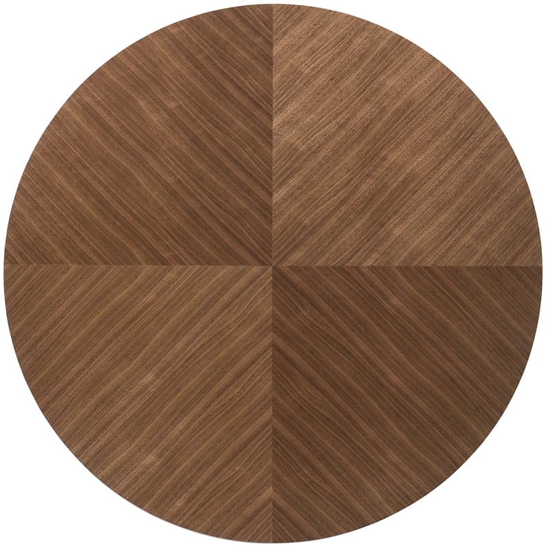 Armen Living Cosmo Modern Wood and Metal Coffee Table in Walnut/Black