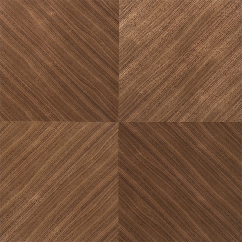 Armen Living Cosmo Modern Wood and Metal Coffee Table in Walnut/Black