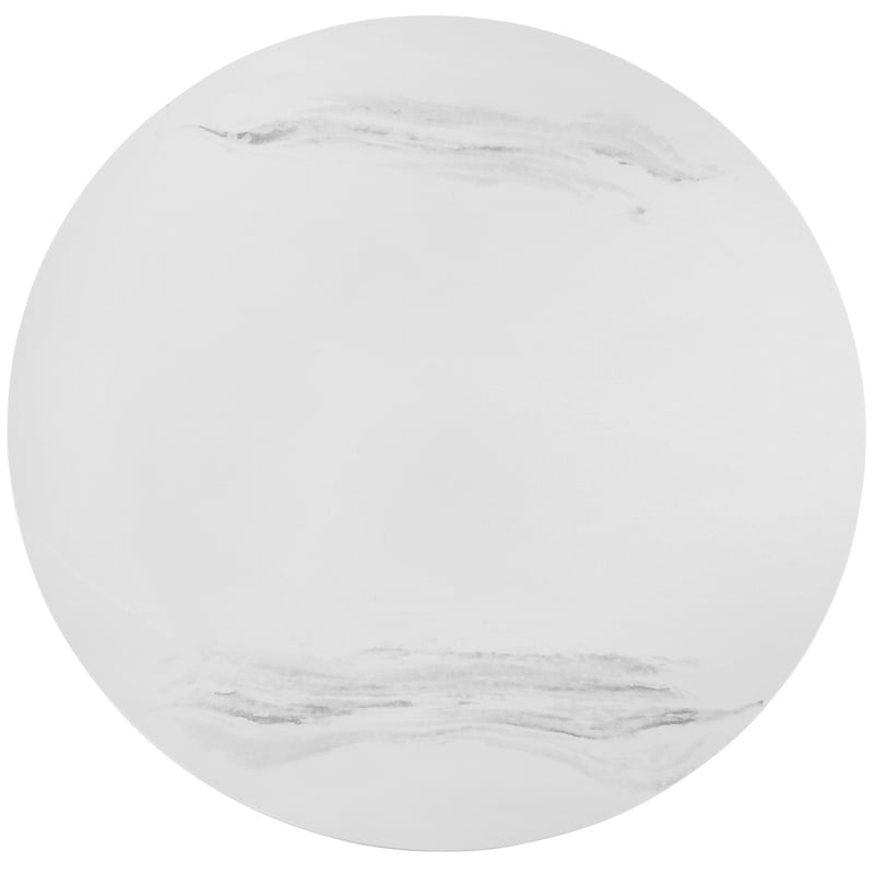 Armen Living Loxley Modern Metal/Marble Coffee Table in White marble/Black