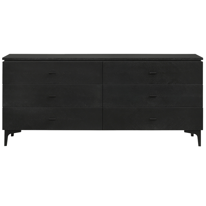 Armen Living Legend 4-Piece Fabric & Wood King Bedroom Set in Gray/Black
