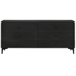 Armen Living Legend 4-Piece Fabric & Wood King Bedroom Set in Gray/Black