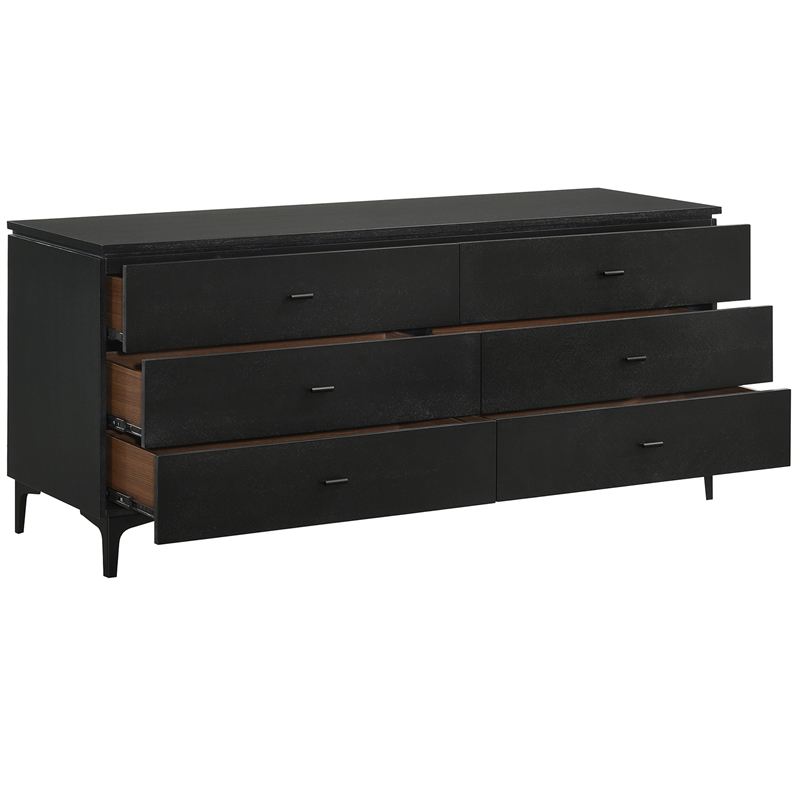 Armen Living Legend 4-Piece Fabric & Wood King Bedroom Set in Gray/Black