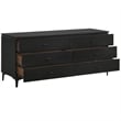 Armen Living Legend 4-Piece Fabric & Wood King Bedroom Set in Gray/Black