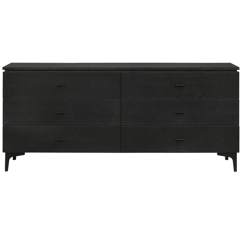 Armen Living Legend 4-Piece Fabric & Wood Queen Bedroom Set in Gray/Black