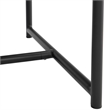 Armen Living Crown Aluminum & Stone Outdoor Dining Table in Black