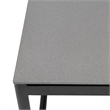 Armen Living Crown Aluminum & Stone Outdoor Dining Table in Black